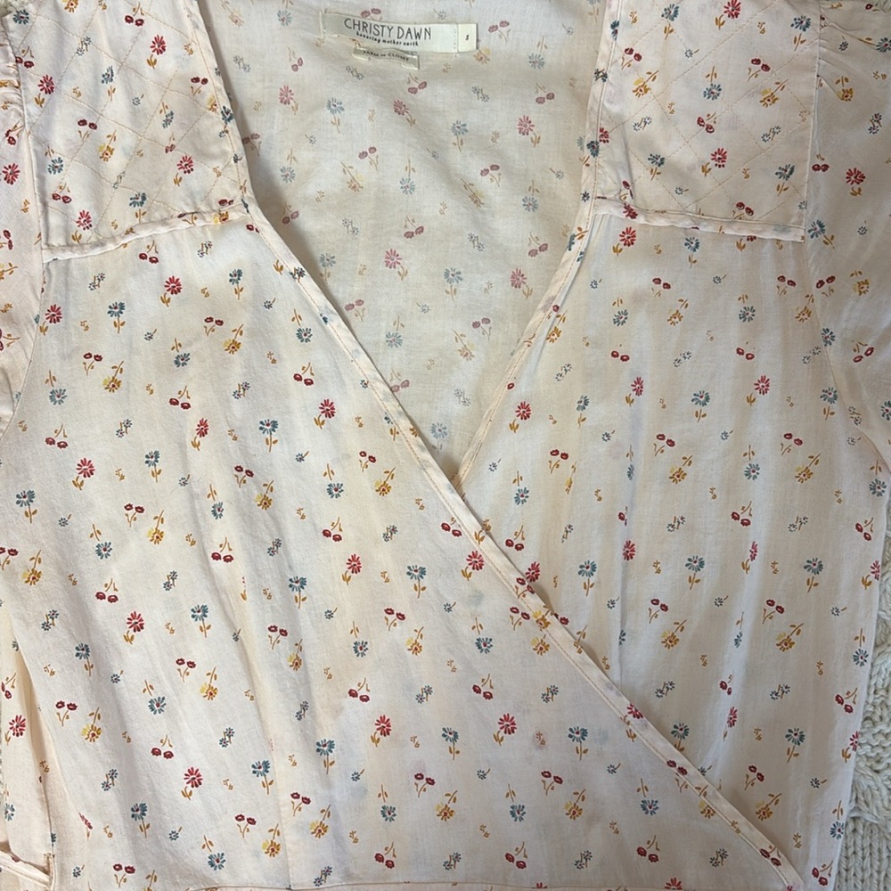 Christy Dawn The Augusta Dress Carnelian Aster Garden wrap floral cotton maxi - Picture 8 of 16